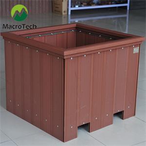 Wood plastic flower box