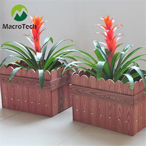 Wood plastic flower box