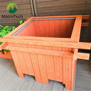 Wood plastic flower box
