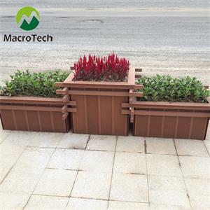 Wood plastic flower box