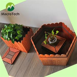Wood plastic flower box