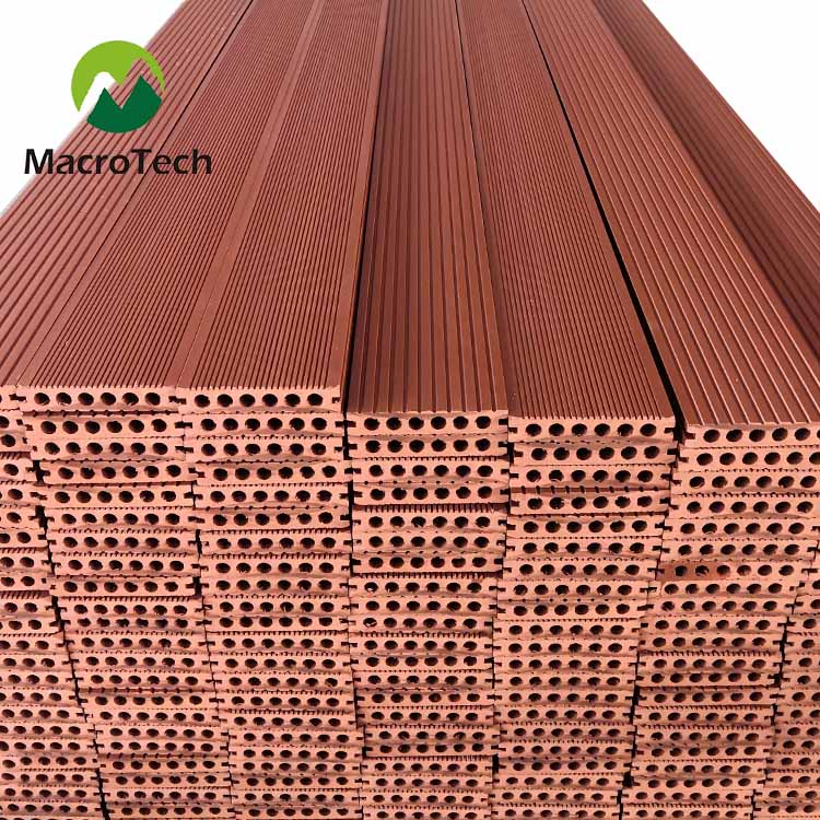 140x25mm redwood round hole decking