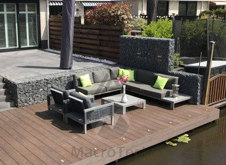 Wood and plastic manufacturer Macrotech directed the installation of wood Decking