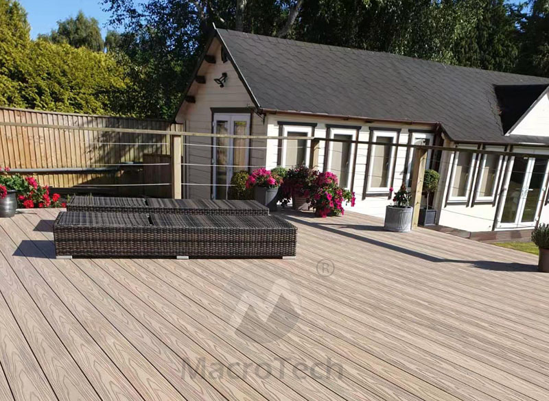 Indoor and outdoor applications of Ultra shield wood plastic composite decking