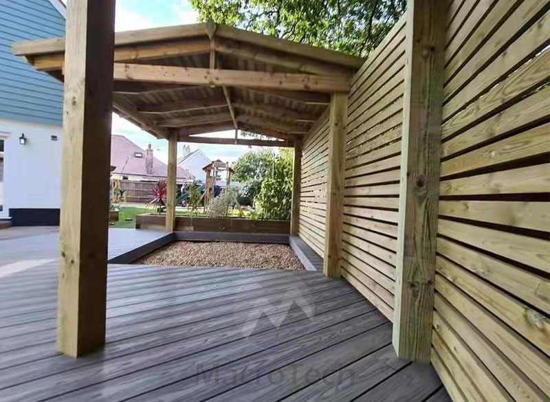 Co-extrusion wood plastic composite decking【macrotech】